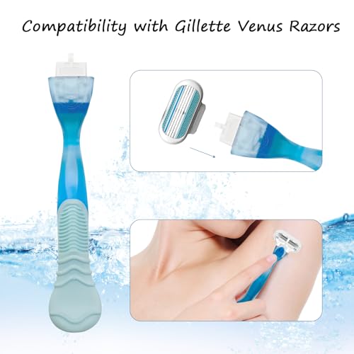 Replacement Razor Handle ? 2 Pack Anti-Slip Handle Compatible with Gillette Venus Women's Razors