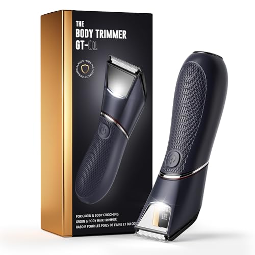 Advanced Body Hair Trimmer for Men with LED & Mirror - IPX7 Waterproof