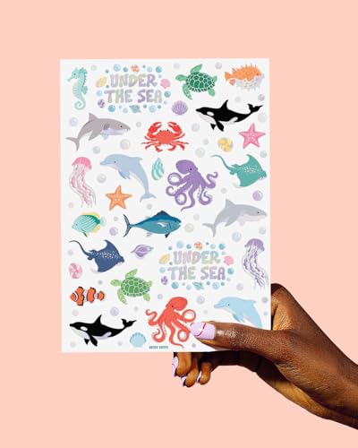 xo, Fetti Underwater Sea Creature Temporary Tattoos - 64 Styles