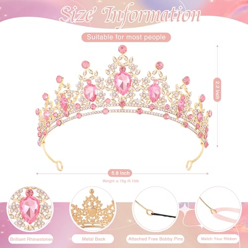 FORSEVEN Crystal Tiaras for Women Wedding Birthday Halloween Crowns