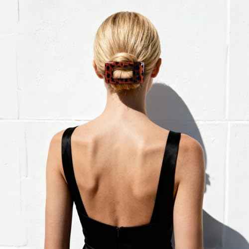 LATIMOON Flat Hair Clips Claw for Women,Large Flat Claw Clips,Non-Slip Strong Hold French Hair Clips for Thick Thin Hair(Testudinarious)