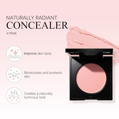 SURORAIN Waterproof Under Eye Concealer for Dark Circles, Moisturizing & Blending, Peach Tone