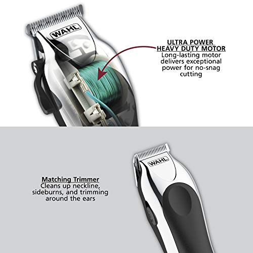 Wahl Deluxe Chrome Pro Clipper Kit - 25-Piece Hair Trimming Set