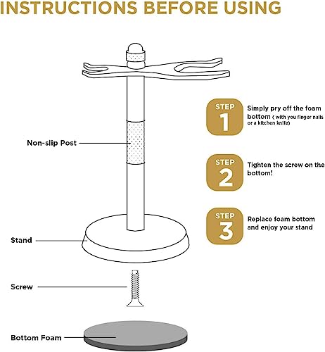 Perfecto Deluxe Chrome Razor & Shaving Brush Stand - Elegant Storage & Drying