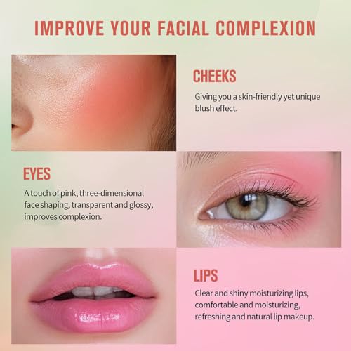 FYEBOO pH Color Changing Blush Stick, Multi-use Lip Tint
