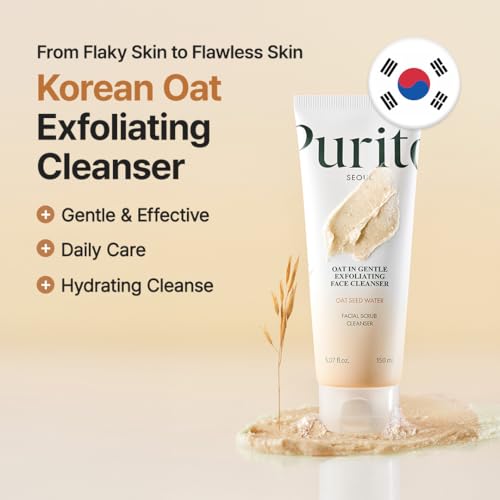 PURITO Oat Exfoliating Cleanser - Gentle Pore Care Face Wash