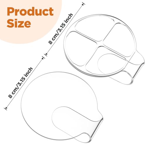 2 Pcs Handheld Acrylic Makeup Palette, Foundation Mixing Palette Nail Art Manicure Tray Clear Cosmetic Mixing Tray Apply for Foundation Eye Shadow Lipsticks Blending