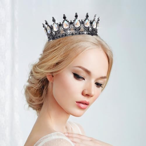 Queen Crown Rhinestone Tiara for Women - Bridal & Costume Accessories