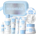 Milk Skincare Set Girls Gifts - 8Pcs Milk Skin Care Sets & Kits for Teens - Skin Care Kit for Women Kids Teenage Girls with Cleanser, Toner, Eye Cream, Serum, Sunscreen, Face Cream, Scrub, Bag