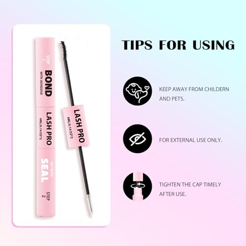 Black Lash Bond and Seal for Eyelash Clusters - Waterproof, 72H Hold