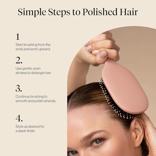 Kitsch Smooth & Polish Dual Bristle Detangler Hair Brush - Terracotta