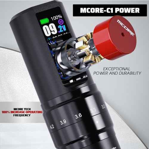 Mast Tattoo Fold2 Pro Tattoo Gun Kit Complete Tattoo Machine Kit 2000mAh Battery Supply Mcore-C1 Motor Real 7 Strokes Length