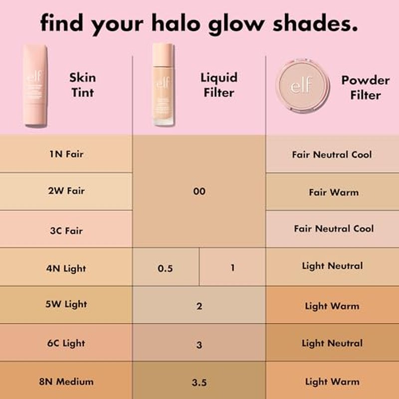 e.l.f. Halo Glow Skin Tint SPF 50 - Hydrating Tinted Moisturizer