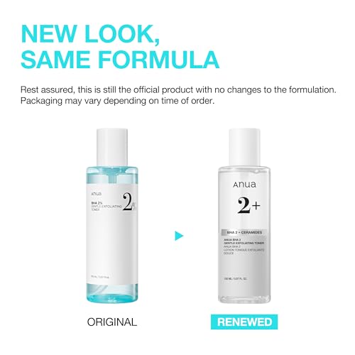 ANUA BHA 2% Gentle Exfoliating Toner, Mild Facial Exfoliant, Salicylic Acid for Pores and Sebum, Teatree Extract, Hyaluronic Acid, Ceramides (150ml / 5.07 fl.oz.)