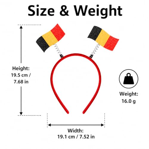 Belgium Flag Headband for Soccer Fans - Supportive Sports Event Hair Accessory
