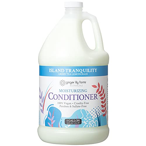 Ginger Lily Farms Botanicals Body Wash + Shampoo + Conditioner Bundle, Island Tranquility, 1 Gallon Each