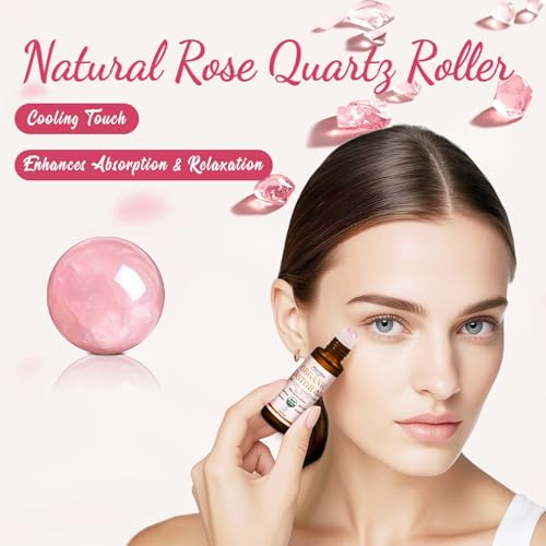 Organic Castor Oil Roll-On with Rose Quartz, 2-Pack