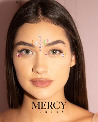 Floral Crystal Bindi Face Jewels - Gold & Multi Pack