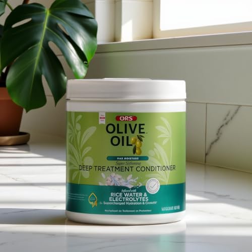 ORS Olive Oil Max Moisture Deep Treatment Conditioner with Rice Water & Electrolytes 20.0 Ounces