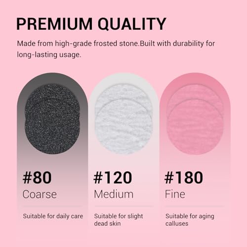 60 Pcs Replacement Sandpaper Discs with 25mm Drill Bit - Nail Drill Accessories