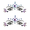 Face Gems Jewels Rhinestones for Women Makeup Festival, Self Adhesive Body Eye Rhinestones, Halloween Witch Costume Rave Party Temporary Tattoo Stickers (Purple)