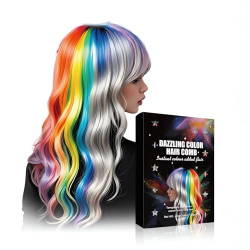 10-Color Hair Chalk Comb Set - Washable Temporary Hair Dye