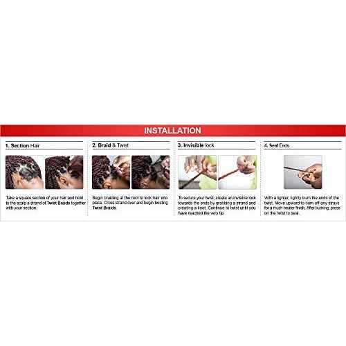 6 PACKS/LOT FreeTress Equal Synthetic Hair Braids Marley Braid (Jamaican Twist Braid) (1B)