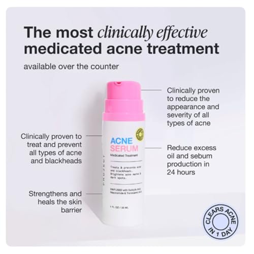 INNBEAUTY Project Acne Serum Medicated Treatment for Breakouts, Blackheads & Oil Control, 1 OZ (30ml)