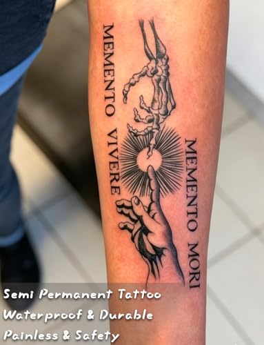 Semi Permanent Tattoo Sheets Gothic Memento Mori 1-2 Weeks