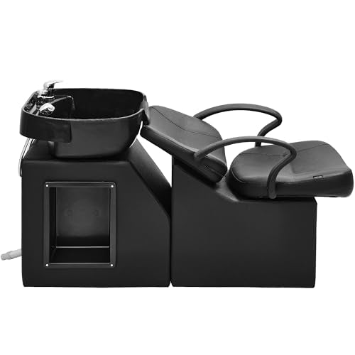 Barber Backwash Chair with ABS Shampoo Bowl - Spa Salon