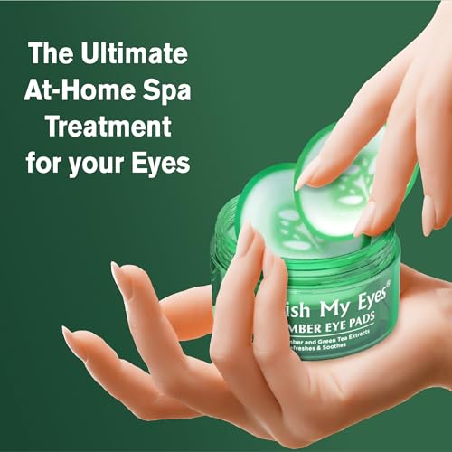 Fran Wilson NOURISH MY EYES Cucumber and Green Tea Pads - 36 Pads each At-Home Spa Treatment to reduce puffiness Revitalize Your Eyes: Easy-to-Use Cucumber Eye Pads for Dark Circles (Pack of 3)