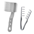 Fade Comb Professional Voluminous Wide-Tooth Texture Hair Styling Comb Set, Perfect Blending Comb Haircut Hair Tools for Home, Salon or Professional Use (2 Pack - Grey)