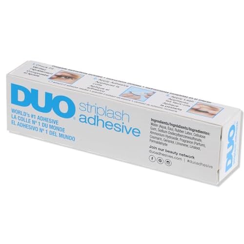 DUO Eyelash Glue ? Clear Lash Adhesive for Strip Lashes, Long-Lasting and Waterproof, 0.5 oz, 2 Pack