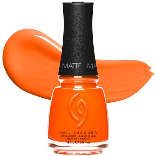China Glaze Orange Knockout Neon Nail Polish – 0.5 fl oz