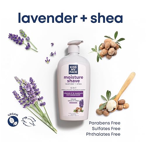 Moisture Shave with Lavender & Shea - 11 oz Vegan Hydrating Shaving Cream - Variation of THIS listing