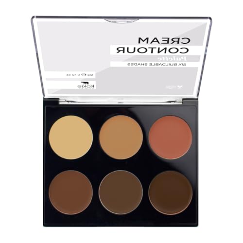 Kokie Cosmetics Cream Contour Kit - Deep/Dark, 6 Shades