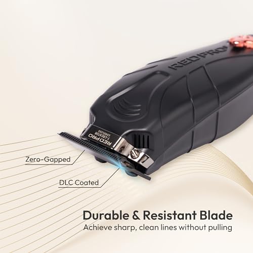 RED Pro Cordless Beard Trimmer - DLC Blade, Zero Gap, 7500 RPM