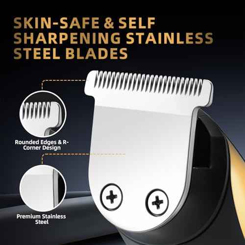 Beard Trimmer for Men, Rechargeable Men's Hair Trimmer & Clippers, Electric Grooming Kit for Beard, Face, Neck, Groin & Manscaping, Ideal Gift for Men