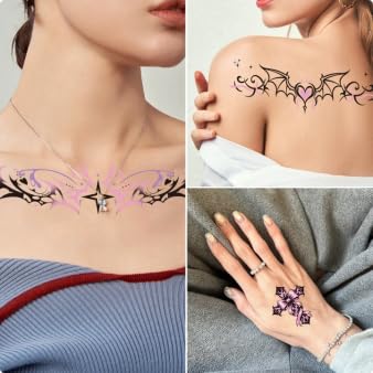 Y2K Temporary Tattoos - 3 Sheets Waterproof Fake Tats