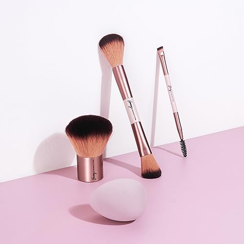 Sassy Brush Kit - 4 Piece Makeup Brush Set with Pouch