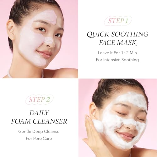 APRILSKIN Pink Aloe Trouble Soothing Duo: Pink Aloe Facial Polish Cleanser and Vita Toner