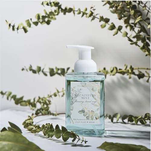 Set of 4 480ml Rectangle Foaming Soaps - Lemon Leaf, Sun Picked Orange, Eucalyptus Mint, and Fresh Basil