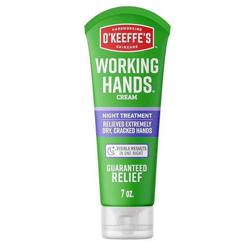 O'Keeffe's Working Hands Night Treatment Hand Cream for Dry Hands, 7 oz