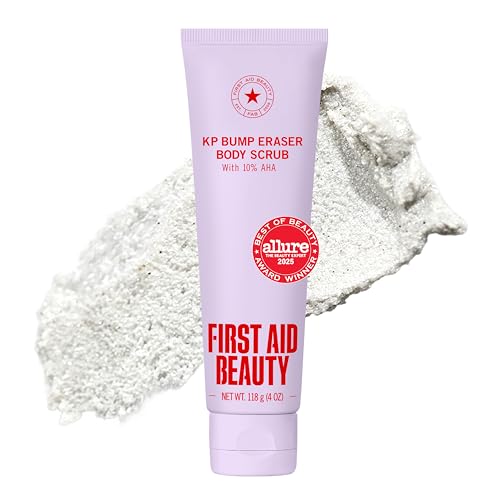 First Aid Beauty KP Bump Eraser Body Scrub 4 oz Unscented – 10% AHA Exfoliator