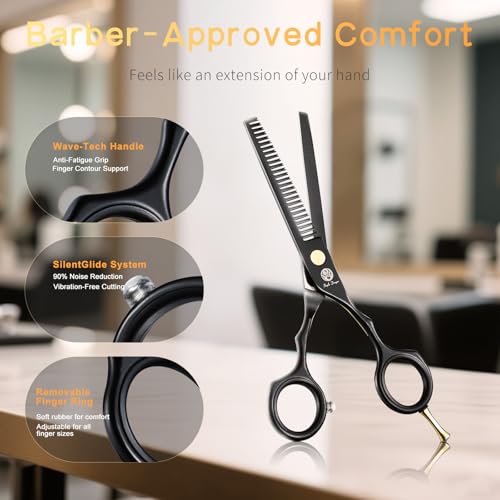 Purple Dragon 5.5" Hair Cutting Scissors Set - Japanese Stainless Steel