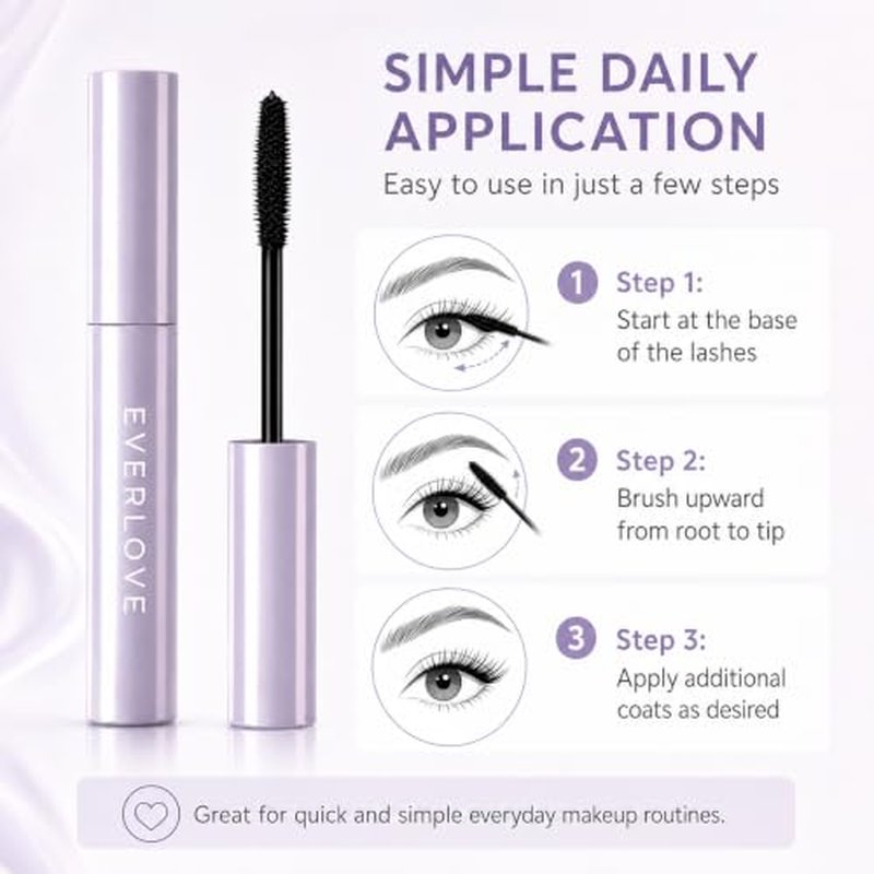 Facelove Mascara for Older Women - Lavender Tube, Precision Brush