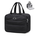 Travel Toiletry Bag with Jewelry Organizer, Hanging Toiletry Bag for Toiletries Puffy Cosmetic Make up Bag Organizer Carry-on Travel Accessories Essentials,Black