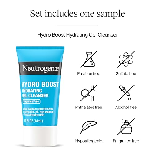 Neutrogena Rapid Wrinkle Repair Retinol Pro+ Night Cream Face Moisturizer, Anti-Aging Face Cream, 1.7 oz + Trial Size Hydro Boost Facial Cleanser, 0.5 fl. oz