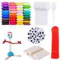 Fork Craft Kit with Pipe Cleaners, Clay & Googly Eyes (100 Set)