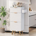 Professional Salon Station with Tempered Glass Top & 3 Drawers